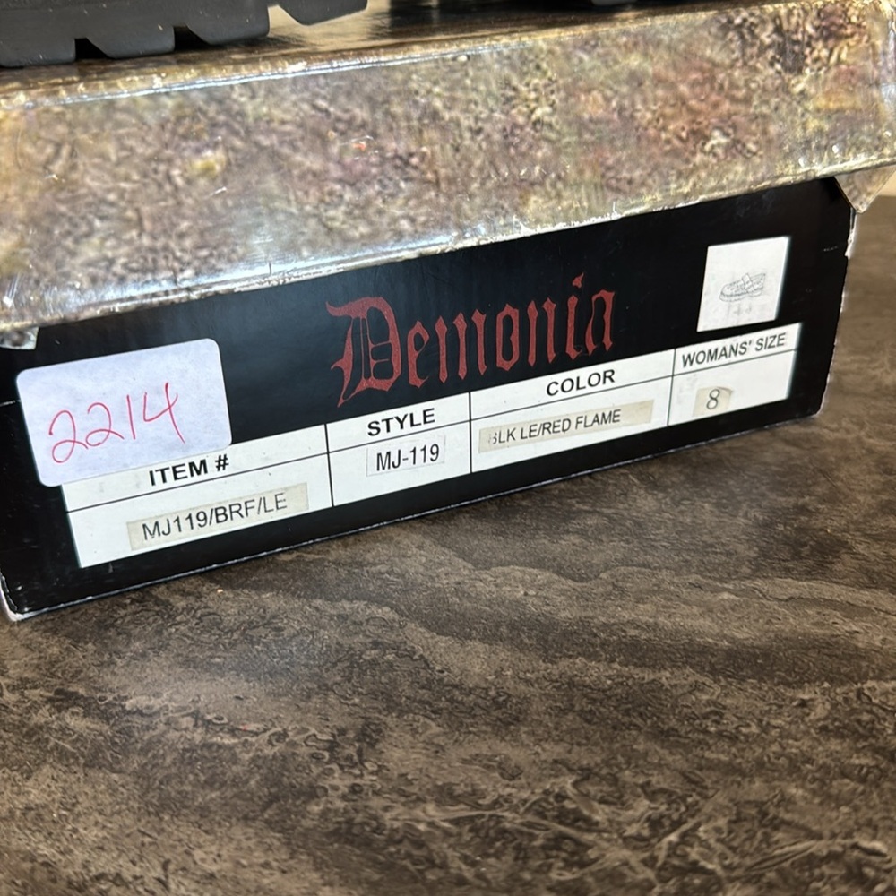 Demonia Women's Black And Red Flame Footwear. 8 - image 3